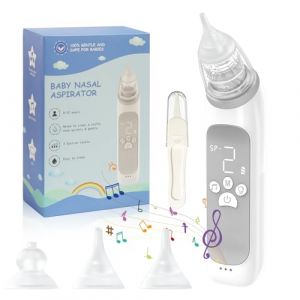 Mouche B&eacute;b&eacute; &Eacute;lectrique | Mouche Bebe | 3 niveaux d'aspiration, 3 tailles Embout, lumi&egrave;re apaisante et fonction musicale - Portable et Rechargeable USB-C (life planet, neuf)
