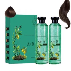 Tyinerc Lot de 2 teintures capillaires pour femmes - Huile couvrante des cheveux gris - Coloration naturelle - Pour salon &agrave; domicile et routine de soins quotidiens - Pour homme, femme et personne &acirc;g&eacute;e (jianuow, neuf)