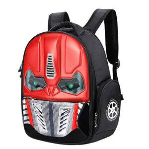 IBLUELOVER Sac à Dos pour le Robot d'enfants Cartable Maternelle Fille Garçon Sac à Dos 3D Voiture Brillant Cartable Scolaire Primaire École Crèche Sac Voyage Pique-nique Backpack (IBlueloveruk, neuf)