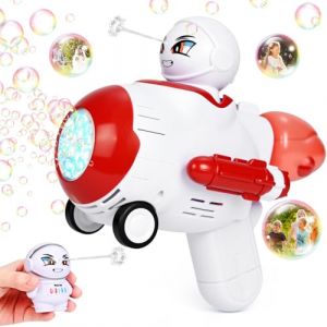 Apritsce Machine a Bulle, Astronaute Machine Bulles de Savon pour Enfant, Automatique Jouet à Bulles Cadeau pour Enfant, Pistolet a Bulle pour Jeux Exterieur Mariage Soirées (Trans Cargo Success, neuf)