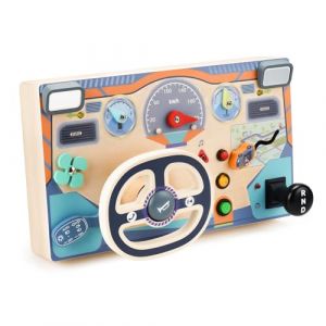 lameico Busy Board Montessori, Busy Board en Bois, Simulateur de Conduite avc LED, Tableau Enfant Motricité Tableau, Jeu Éducatif Sensoriel pour Motricité Bébé 1-4 Ans, Educatif Jouet Enfant (Yekang Information Technology, neuf)