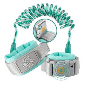 Lehoo Castle Anti Perdu Poignet Ceinture, Réglable Serrure à induction magnétique Laisse Enfant, 1.5M Harnais de Sécurité pour Enfant, Fonction de Fluorescence, Bébé Marcheur Bracelet (Toi Bani EU, neuf)