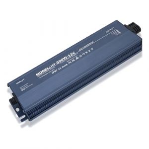 Alimentation 12V 25A, Transformateur 220V 300W, LED Driver Étanche IP67, Transfo AC à DC, Convertisseur 220V, Pour CCTV MR16 G4 MR11 GU5.3 Ampoule et Bande Lumineuse LED, Non Dimmable (CYHQ-EU, neuf)