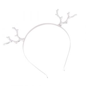 FRCOLOR 1 Pc Bandeau Cerceau De Cheveux De Noël -tête En Bois Bandes De Cheveux De Noël Ramure Cerceau De Cheveux Cornes De Cerf Cerceaux Bois D'or Accessoires Cottagecore Silver (White Beach, neuf)