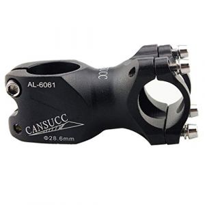 Fomtor - Fourche de vélo de 25,4 × 60 mm pour guidon - Convient pour vélo de route, VTT, BMX (noire, en alliage d’aluminium) (ZenithGoods Tech, neuf)