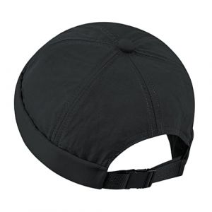 CLAPE Bonnet Docker en Nylon Casquette sans Visière Summer Waterproof Docker Cap Bonnet Marin Docker Rolled Cuff Brimless Hat Beanie Watch Cap Black CT81 (CLape, neuf)