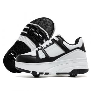 Hiseng Chaussure Roller Fille, Basket Roller pour Enfants Chaussure &agrave; Roulette Gar&ccedil;on Fille Gar&ccedil;ons Chaussures Roues Basket &agrave; Roulette Adolescents Ext&eacute;rieur 29-40EU (Hiseng, neuf)