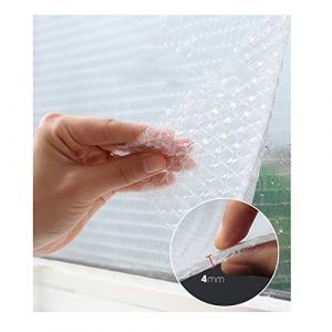 SHIJINHAO Calfeutrer Film De Survitrage Film D'isolation De Fenêtre À Bulles, Abri De Pare-brise De Protection Contre Le Froid De Bâche Transparente De La Pluie Film De Fenêtre En Plastique De Pièce E (chongyixianchangqingnongzijingxiaodian, neuf)