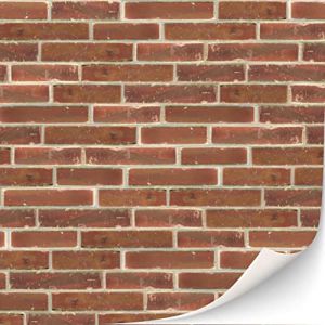 Lot de 3 feuilles de rev&ecirc;tement mural autocollant pour maison de poup&eacute;e - &Eacute;chelle 1:12 (rouge &eacute;maill&eacute;) (Byrg Miniatures, neuf)