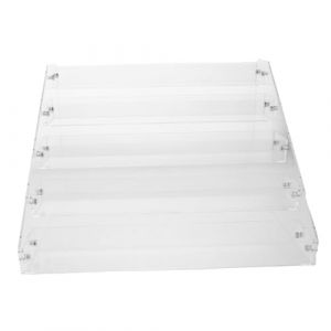 CALLARON Stand exposant &agrave; &agrave; nail art pr&eacute;sentoir huiles essentielles Organisateur de cosm&eacute;tiques support de stockage de bouteilles pr&eacute;sentoir de vernis &agrave; ongles Acrylique Transparent (Raindrops On Roof, neuf)