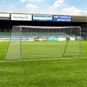 FORZA Steel42 Buts de Football [6 Tailles] | Cadre Robuste en Acier R&eacute;sistant aux Intemp&eacute;ries | Cage, Filet et Piquets | Kit de Rebond en Option (But Seul, 488 cm x 213 cm) (Net World France, neuf)