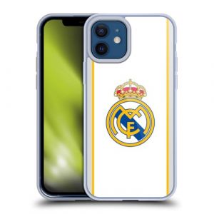 Head Case Designs sous Licence Officielle Real Madrid CF Blanc Badge Coque en Gel [Protection de Qualit&eacute; Militaire] Compatible avec Apple iPhone 12 / iPhone 12 Pro Et Compatible avec MagSafe (eCell, neuf)