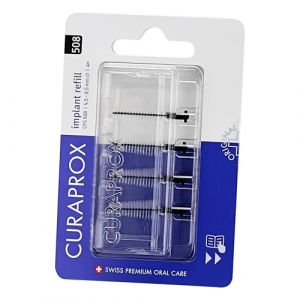 Curaprox Recharges De Brossettes Interdentaires Pour Implants– Taille 508 Pour Les Espaces Interdentaires Plus Larges | Filaments Ultra-fins Pour Un Nettoyage Efficace | Fabriqué en Suisse (Curaprox Switzerland, neuf)