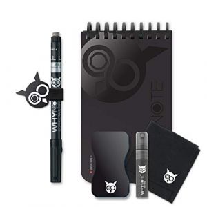 Whynote bloc note Pocket-votre v&eacute;ritable tableau blanc et son stylo effa&ccedil;ables dans un carnet de notes &agrave; emmener avec soi - un cahier effacable &agrave; l&rsquo;infini pour vous {Cahier spirale, Cahier de dessin} (WhyNote Officiel, neuf)
