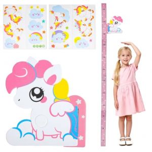 VOSSOT Toise pour Enfants, Tableau de Hauteur de 65-180 cm pour Enfants, Toise de Hauteur pour Enfants R&egrave;gle de Mesure de la Hauteur Licorne Fille pour Enfants D&eacute;coration de Chambre Enfant (caixianli, neuf)