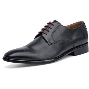 DIGEL Chaussures Simon Cuir Lisse Piq&ucirc;res D&eacute;coratives Noir - Noir, 41 EU (H&D Schuhcompany, neuf)