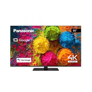 Panasonic TX-55MX700E, 2023 Téléviseur Intelligent LED 4K Ultra HD 55 Pouces, Gamme Dynamique Élevée (HDR), Dolby Atmos & Dolby Vision, Google TV, Assistant Google, Chromecast, Socle Central, Noir (cadeau-son, neuf)
