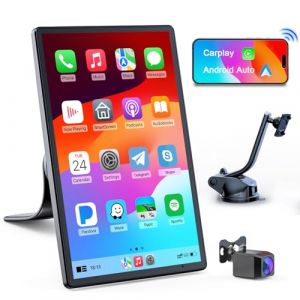 Autoradio 8" sans Fil A-pple Carplay Voiture pour avec Caméra de Recul, Écran Tactile Portable, Navigation GPS, Contrôle Vocal Google/Siri, Android Auto, Radio Bluetooth, AUX/FM, Mirror Link, OTA (Avylet-QWH-FR, neuf)
