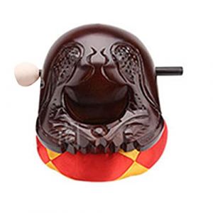 Poisson bouddhiste en bois ornement temple bloc tambour percussion tambour zen tambour avec maillet pour m&eacute;ditation, maison, bureau, d&eacute;coration de bureau 11 x 10,5 x 8 cm - B (pistro, neuf)