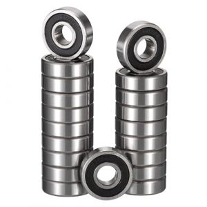 TUZUK Lot de 20 roulements à billes étanches 607-2RS - 7 x 19 x 6 mm - Prélubrifiés - Double joint en caoutchouc - 607RS - Roulement à billes rainuré miniature (Zeelo-EU, neuf)