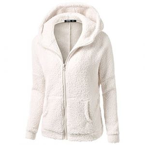Vetement Femme Hiver Veste Polaire à Capuche Zippé à Manche Longue Pull Avce Poche Manteau Chic Et Elegant Chaud Sweat Pas Cher Hoodie Y2K, Polaire Veste Femme, Sweat à Capuche Chaud Laine Zippé Top (⭐⭐⭐⭐⭐5.0 Zhiyao, neuf)