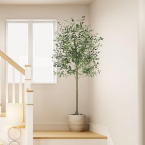 YOLEO Olivier Artificiel 180 cm Plante Artificielle Plantes Artificielles Grandes Olivier Artificiel Plante Artificielle Comme Vrai pour Salon Chambre &agrave; Coucher Bureau D&eacute;coration (Yiiihaa, neuf)