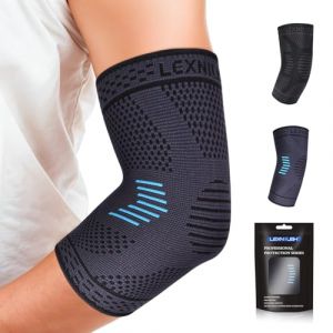 Coudi&egrave;re Tendinite, Coudiere Epicondylite de Compression, Attelle Coude Hommes et Femmes pour Soulage la Douleur, Tennis Elbow, Tennis, Golf, Sport, Gym, Coudiere Musculation &Eacute;lastique, Gris Bleu XL (TRANS MARKET CONS, neuf)