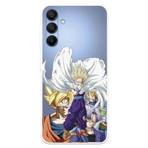 Coque Compatible avec Samsung Galaxy A15 5G Officielle Dragon Ball Warriors Saiyan pour prot&eacute;ger votre t&eacute;l&eacute;phone. Coque en silicone souple transparente avec licence officielle Dragon Ball (La Casa de Las Carcasas, neuf)
