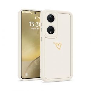ChoosEU Coque pour Honor 90 Smart/Honor X7B 4G / 5G Silicone Etui avec &Eacute;l&eacute;gant Mignon Amour Motif Soft TPU &Eacute;tui Fine Housse pour Filles Femmes Gar&ccedil;ons de Protection Antichoc Souple Case - Blanc (ChoosEU, neuf)