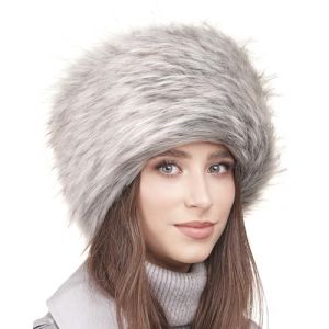Futrzane Classic Chapeau Cosaque - Chapka Femme en Fausse Fourrure - Toque Russe (M, Cendre Classic) (Futrzane EU, neuf)