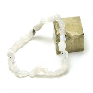 Miracles Min&eacute;raux Bracelet Pierre roul&eacute;e, Pierre Naturelle Semi-pr&eacute;cieuse, Plus de 30 gemmes au Choix (Pierre de Lune) (Miracles Min&eacute;raux, neuf)