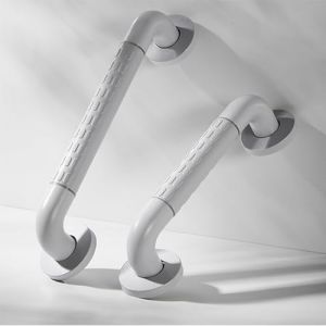 Lot de 2 Barre d&rsquo;Appui Douche,Support de Salle de Bain Mural,Main Courante de Toilette Murale Barre de S&eacute;curit&eacute; pour Personnes &Acirc;g&eacute;es,Handicap&eacute;es Enfants,Enceinte (BHYB, neuf)