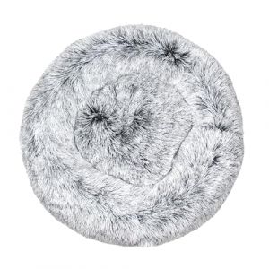 DOTBUY-SHOP Panier Chien Peluche Coussin Chien Rond Lit pour Chat, Coussin Chat Lavable Peluche Animale Compagnie Lit Donut Coussin Convient pour L'automne et l'hiver (Diam&egrave;tre 60cm,D&eacute;grad&eacute; Fusain) (DOTDOT SHOP, neuf)