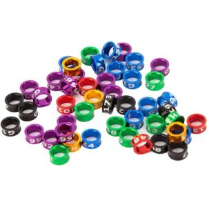 MLordoarf Anneau de pied ferm&eacute; de l'oiseau Anneaux d'oiseau Anneau de pied Perroquet Anneau de pied Anneau de canari Anneau de pied de pigeon Multicolore Alliage d'aluminium Identification de jambe (MLordoarf-1, neuf)