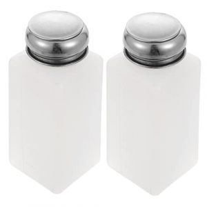 minkissy Lot De 2 Distributeurs D'alcool Vides Verrouillables Pompe Push-down 250 Ml Bouteilles En Plastique Inox Faciles &agrave; Nettoyer Pour Soins Des Ongles (Master Self, neuf)