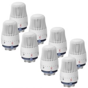 8 pi&egrave;ces T&ecirc;te thermostatique, T&ecirc;te thermostatique pour radiateur pour filetage M 30 x 1,5, T&ecirc;te thermostatique pour vanne de radiateur, Thermostat pour chauffage, Thermostat pour chauffage, Vanne de (Jesen, neuf)