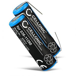 CELLONIC® 2X Batterie 036-11290 750mAh pour Philips HQ7360, HQ8250, HQ9070, HQ9190, HX6511, HX6711, HX6730, HX6732 / AT830, 1250X, 8249XL (Ø14mm) réparation Rasoir Tondeuse Brosse dent (subtel-france, neuf)