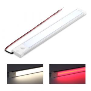 acegoo 12V Barre de Lumi&egrave;re Camping-Car &Eacute;clairage Int&eacute;rieur 4,5W 470lm 4000K Dimmable pour Voiture Van Camion Bateau Caravane Cabine Auto avec interrupteur et Veilleuse rouge (Acegoo EU, neuf)