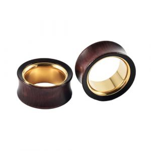 Hoisy Ecarteur 8mm Oreille Bois Boucle d Oreille Tunnel Oreilles Bois Piercing Tunnel Acier (HOISY, neuf)