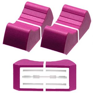 2 X Prof. Bouton Fader Magenta Rouge Enregistrement 18,5mm / T-Lever Schiebeknopf Potentiomètre à Glissière Fadercaps Bouton de Fader Caps (pot4audio, neuf)