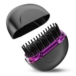 Alaoo Brosse Lissante pour Cheveux, Mini Lisseur Cheveux Brosse Rapide Des Ann&eacute;es 30, 3 Temp&eacute;ratures R&eacute;glables,Lisseur Barbe Homme Portable Lisseur Chauffant Peigne &agrave; Cheveux pour Coiffure et Barbe (Alaoo, neuf)