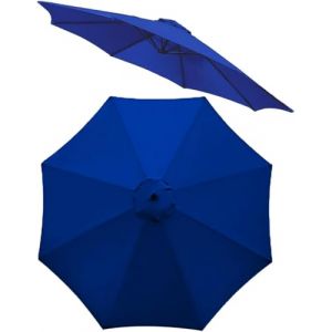 ELYSYSRL Auvent de Remplacement pour Parasol de Terrasse de 2/2.5/3.0/3.5m, 6 Baleines/8 Baleines Toile De Parasol Déporté Housse de Rechange(Bleu,3.5M/8 Arms) (MIUGOODEL, neuf)