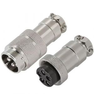 RUNCCI-YUN 1 pièces GX20 5 Broches Aviation Connecteur,20mm souder Mâle et Femelle Amarrage Panneau Câble Connecteur d'aviation (GX20 5Pin) (RUNCCI-YUN, neuf)