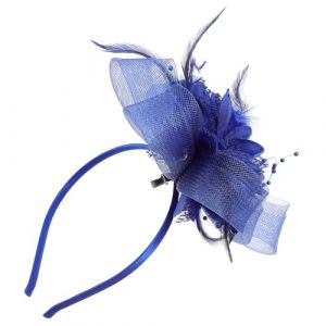 SOESFOUFU Fascinator Plume &Eacute;l&eacute;gant pour Femme Bandeau et Pince Vintage avec Voile Maille Accessoires Coiffure Mariage et F&ecirc;te Style Romantique pour Mari&eacute;e et Cocktail (Wadaliy, neuf)
