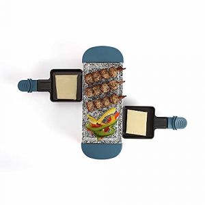 LIVOO DOC156W Appareil &agrave; Raclette 2 Personnes | Grill Pierre en Granite Amovible | Rev&ecirc;tement antiadh&eacute;sif | 350 Watts (DANS MON PANIER, neuf)