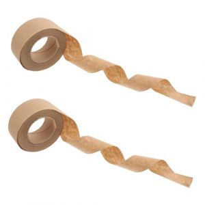 Homoyoyo 2 rouleaux Ruban Kraft Gomm&eacute; Activ&eacute; &agrave; Eau pour Encadrement et Montage &OElig;uvres Papier Kraft R&eacute;sistant pour Protection de Tableaux et Artistique (S Wisdom HF, neuf)