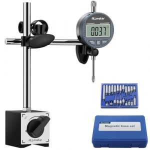 ALLmeter Comparateur de Précision Mécanique 0-25,4 mm pour Mesure électronique ou mécanique avec Support Magnétique Fort 70 kg et Système de Blocage du Bras Comprend 22 pointes de test (ALLmeter FR, neuf)