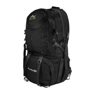 OcioDual Sac &agrave; Dos de Randonn&eacute;e, 50 Litres, Imperm&eacute;able Et L&eacute;ger, Tout Noir, Plusieurs Poches, Id&eacute;al pour les Voyages, La Montagne, le Camping, L'ext&eacute;rieur, pour Femmes Et Hommes (OcioDual, neuf)