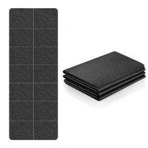flintronic Tapis de Yoga, Tapis de Sport Antidérapant Pliable, Tapis Yoga de Voyage pour femme homme, Tapis d'exercice pour Pilâtes, Gym, Aérobic, Stretching, Entraînement, Noir - 183 x 61 x 0.4CM (flintronic, neuf)