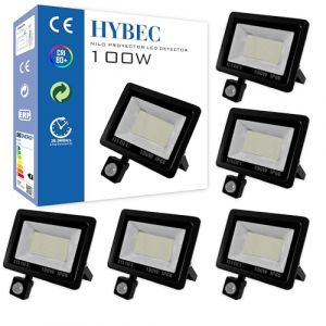 CLAR - Projecteur LED Exterieur Detecteur De Mouvement, Spot Led Ext&eacute;rieur Detecteur De Mouvement, Projecteur Led Ext&eacute;rieur Avec D&eacute;tecteur, Spot Exterieur Detecteur Mouvement, 100W (Pack 5) (CLAR ILUMINACI&Oacute;N, neuf)